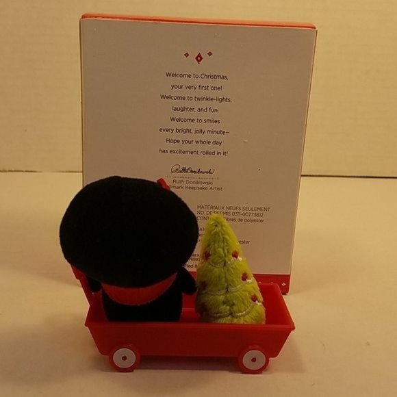 Hallmark Keepsake Ornament Baby's 1st Christmas PENGUIN WAGON - Picture 5 of 8
